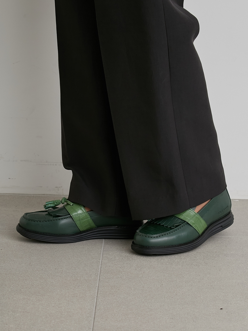 新品 COLE HAAN × emmi OG KILTIE LOAFER 5 グリーン オリジナルグランド コールハーン エミ キルト タッセル ローファー 22 別注 コラボ