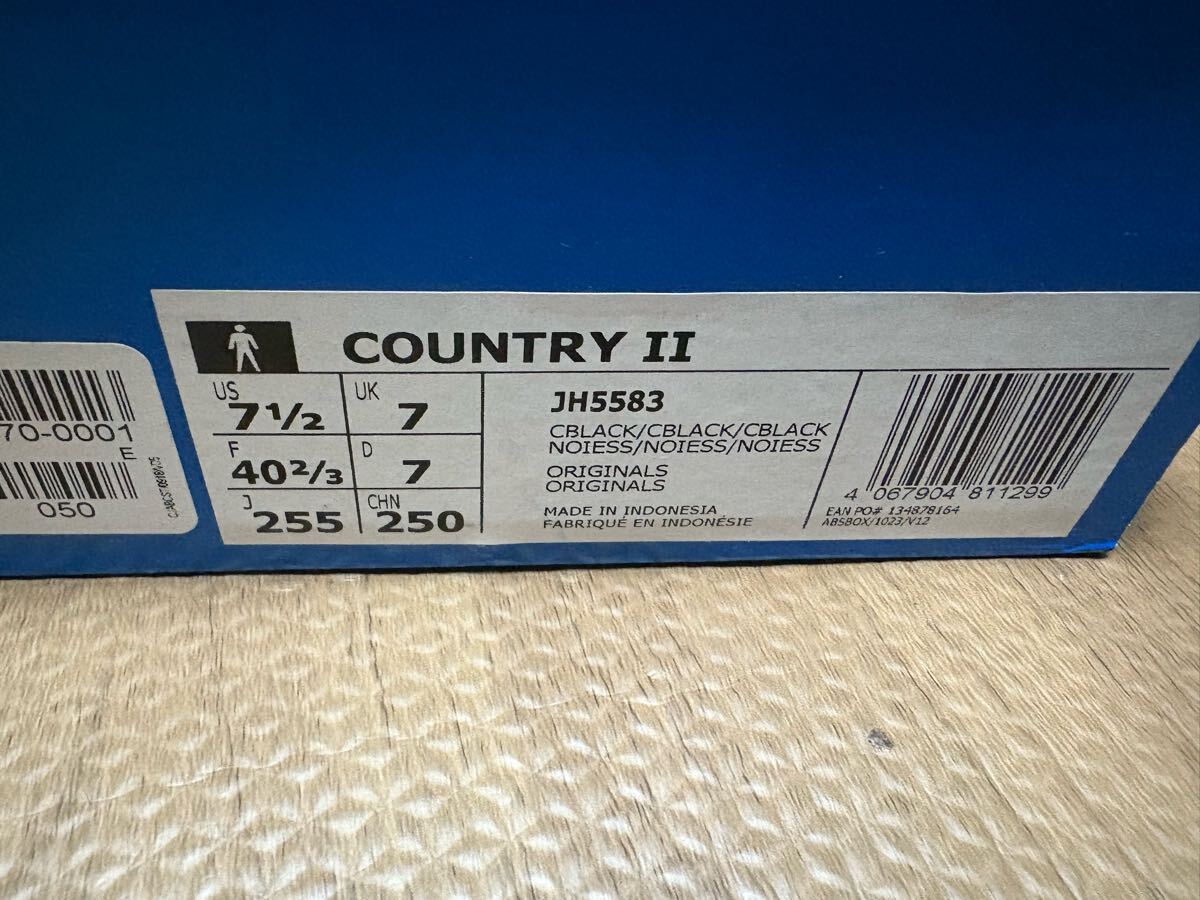 最終値下げ 新品 アディダス COUNTRY Ⅱ 25.5cm カントリー2 ブラック 天然皮革 レザー 黒 JH5583 ③ 完売品 送料無(wú)料