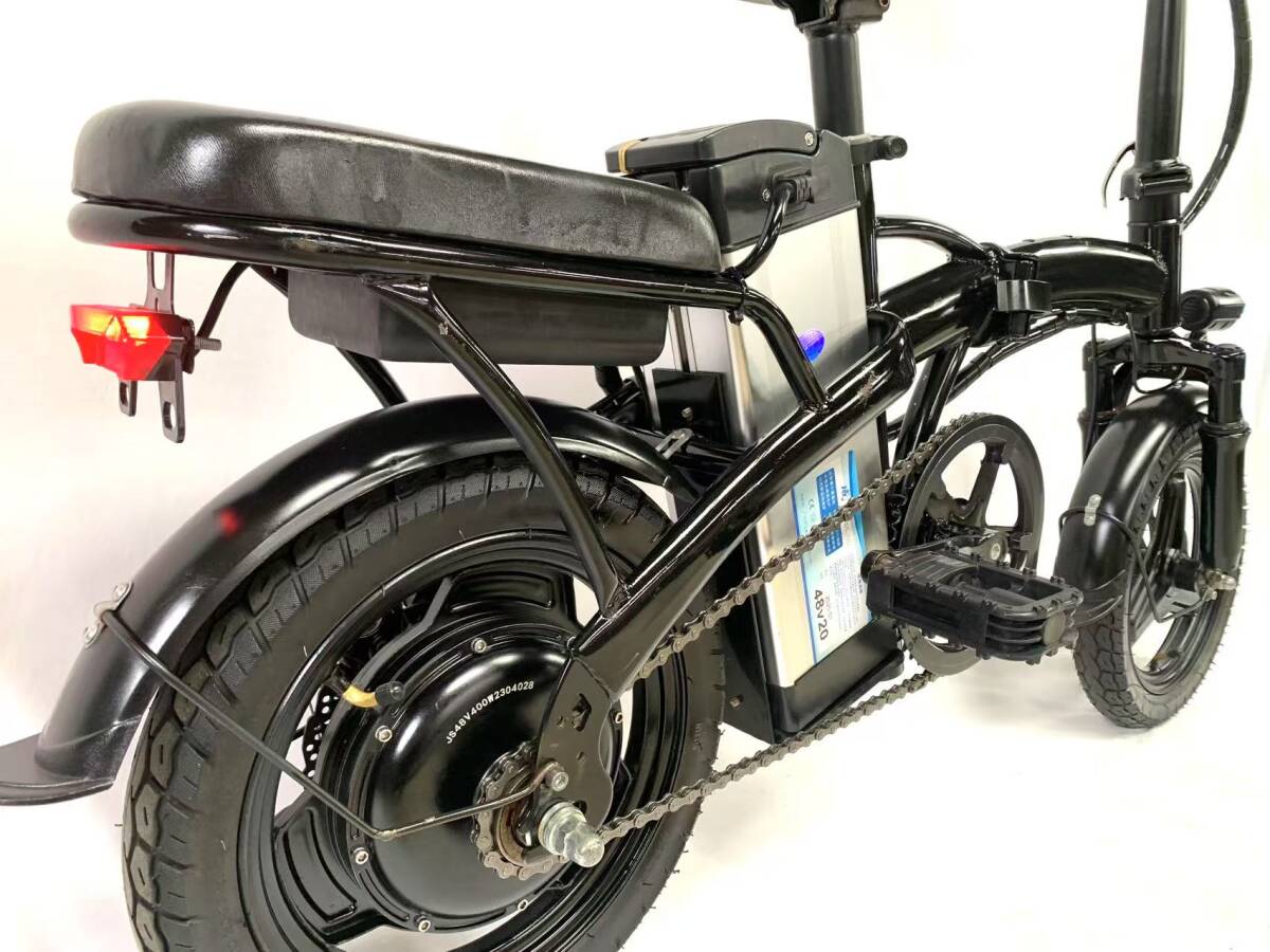 1円～ディスク式 MTB 折り畳みフル電動自転車 48V 12Ah 14インチ 動作確認(rèn)済 ZJ 9318