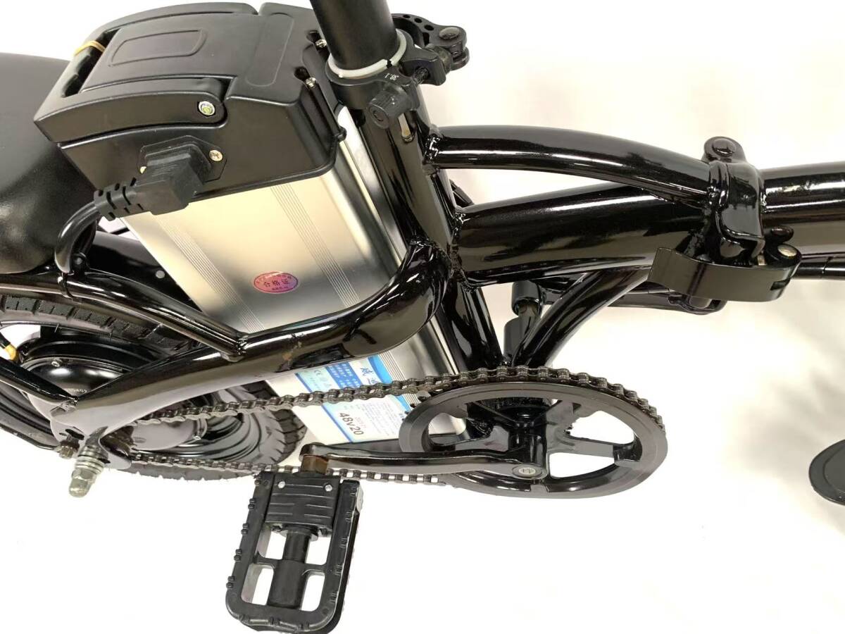 1円～ディスク式 MTB 折り畳みフル電動自転車 48V 12Ah 14インチ 動作確認(rèn)済 ZJ 9318