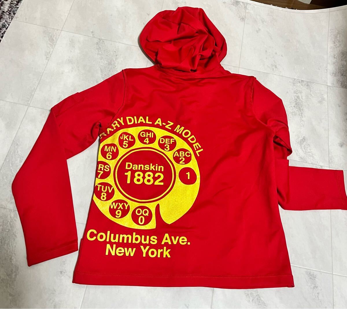DANSKIN ダンキン ジップアップ パーカー 135-145 140 赤 レッド_画像3