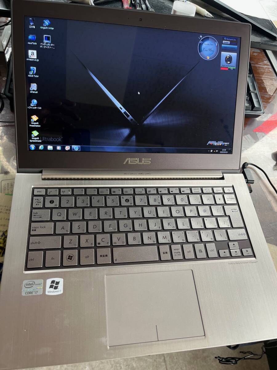 送料無(wú)料 中古 ASUS ZENBOOK UX31E RY128 windows7 初期化済 ノートパソコン Core i7 2677M 箱有 付屬品有 ウルトラブック Ultrabook