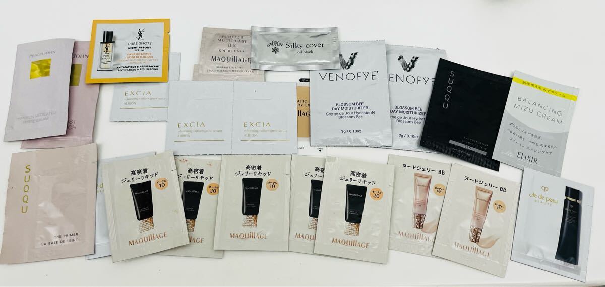 纏め売り 試供品 24點(diǎn)セット クレドポーポーテ マキアージュ ピーチジョン SUQQU EXCIA ファンデーション 化粧下地