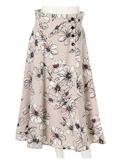 雑誌掲載 激レア 今期 Apuweiser-riche アプワイザーリッシェ チェルシー フラワー フレア スカート コーラルピンク フラワー 花柄 1_画像4