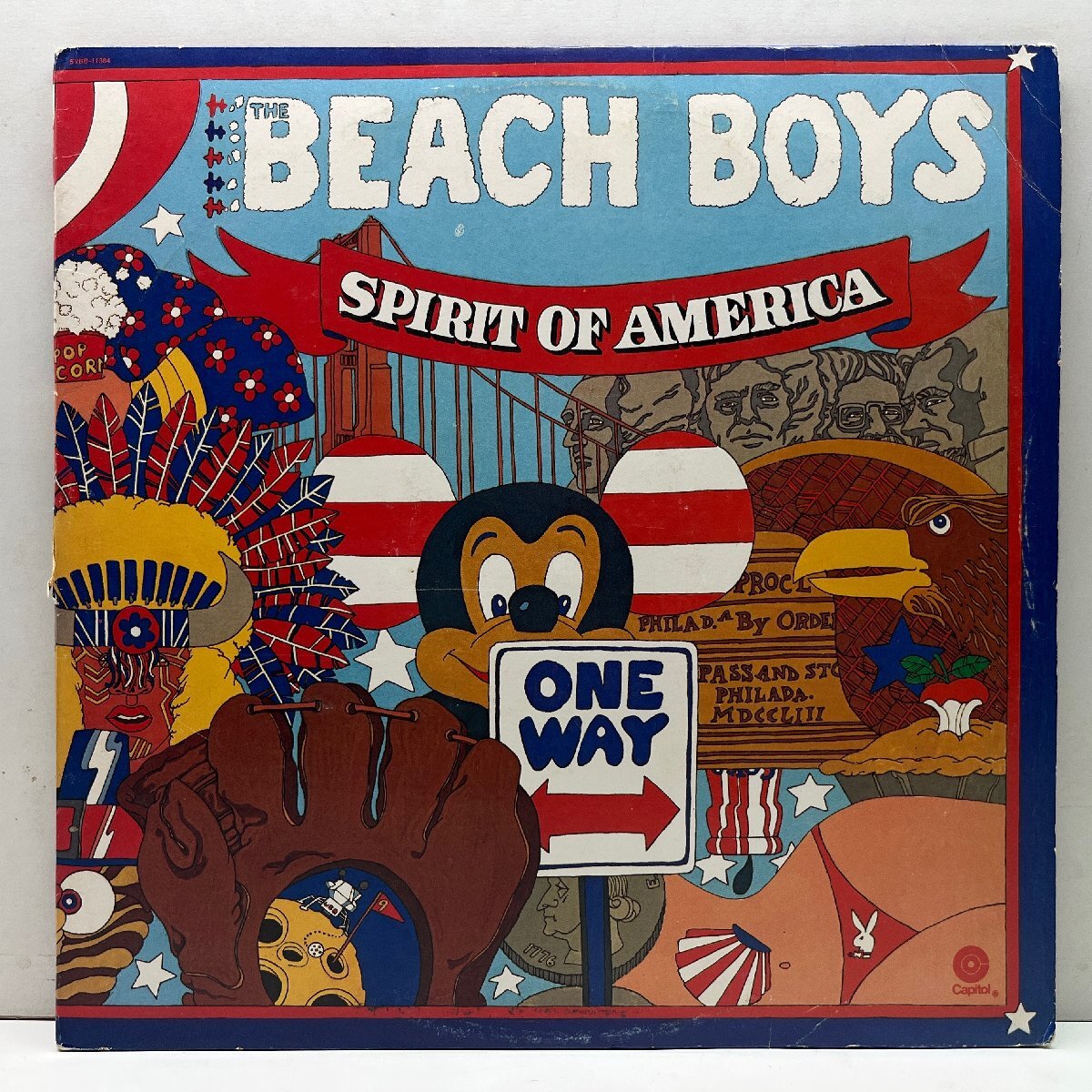 良好!! 2LP 初版 橙Lbl. 深溝 USオリジナル THE BEACH BOYS Spirit Of America ('75 Capitol) 街をテーマにした名曲コンパイル！全23曲収録