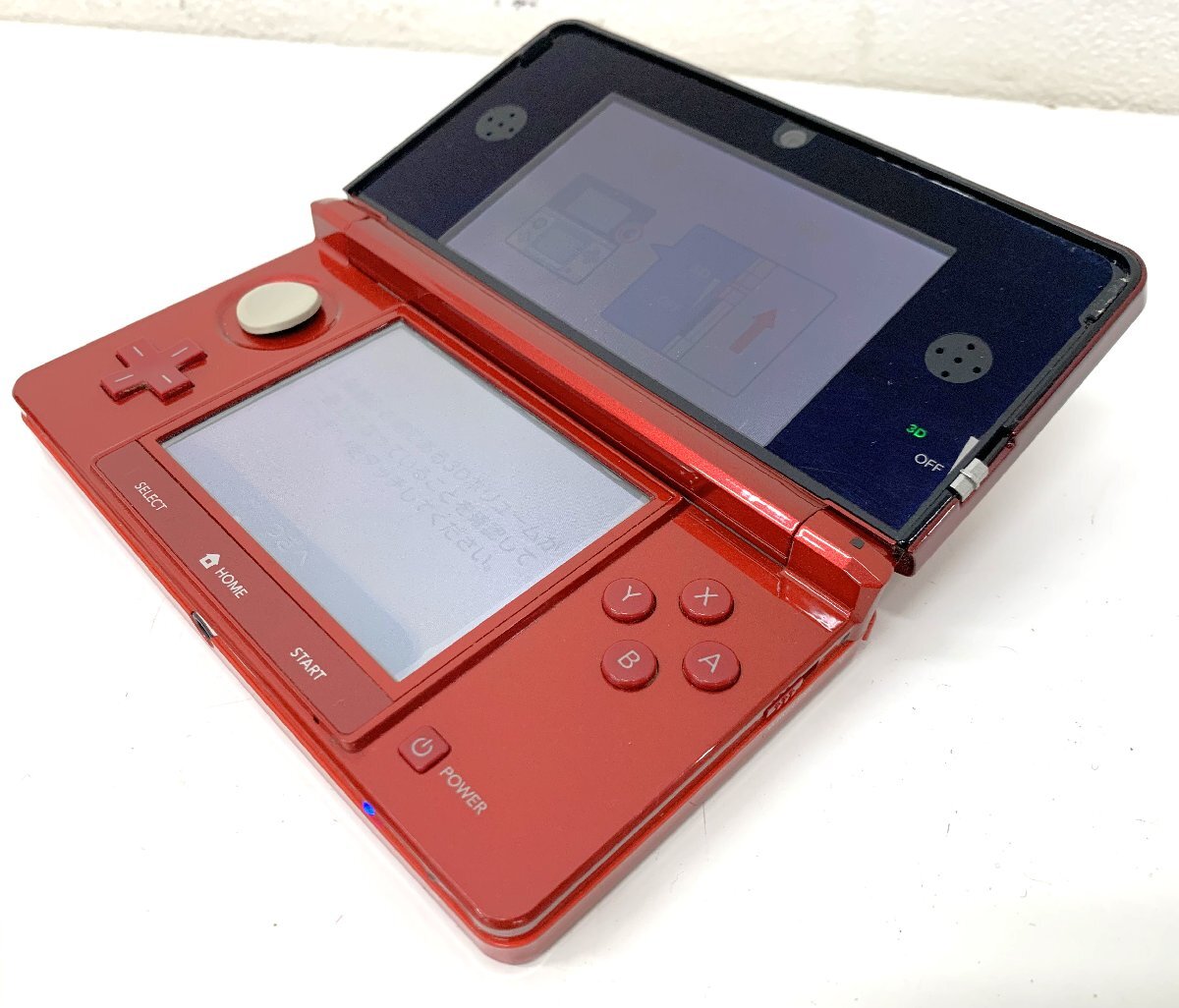 【中古品】Nintendo 3DS CTR-001 任天堂 ニンテンドー メタリックレッド 2GB kh5-29