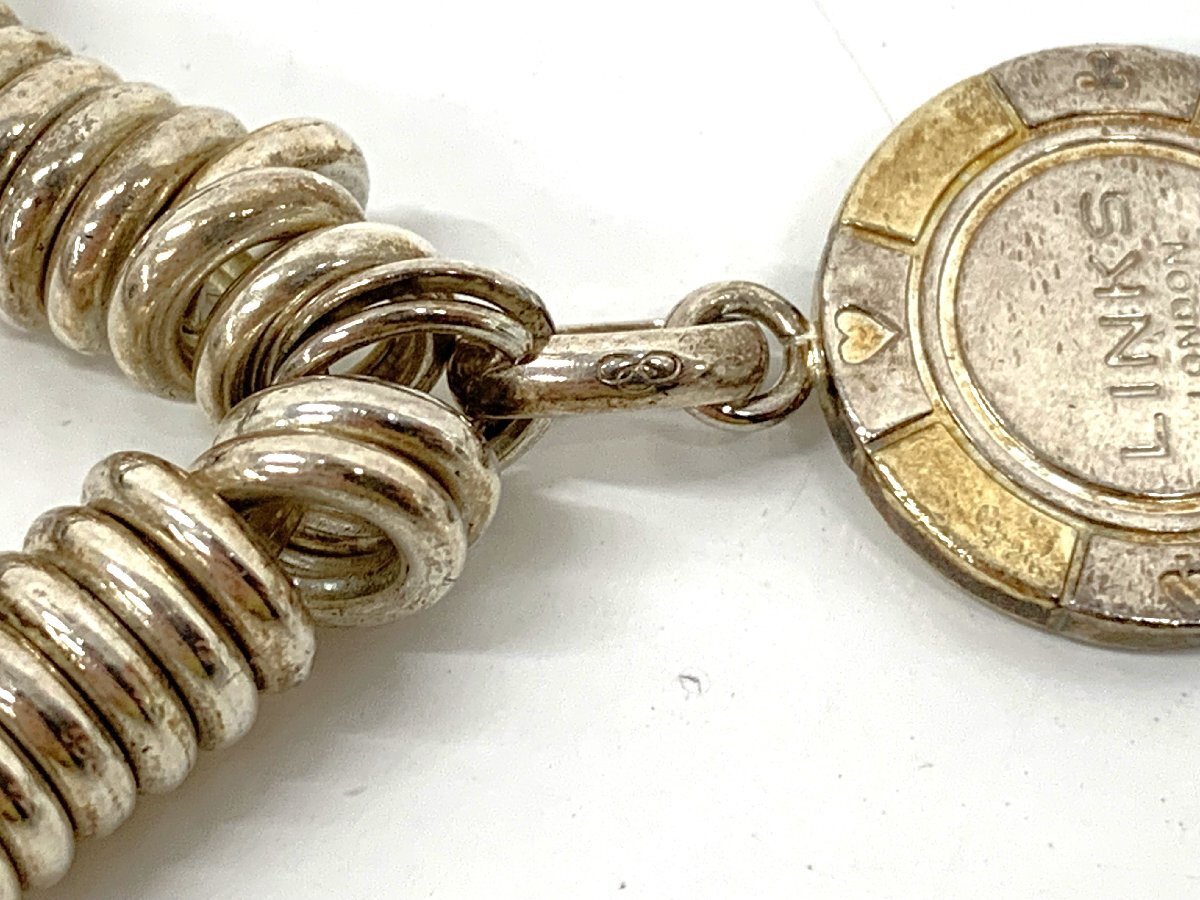 【中古品】Links of London ブレスレット S925 リンクスオブロンドン シルバー 53.5g アクセサリー kh5-84
