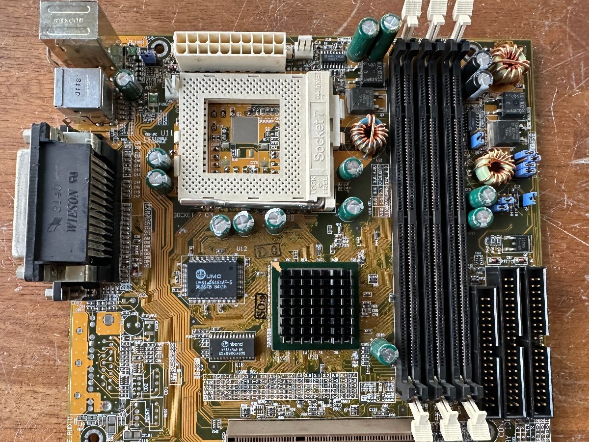 【送80サイズ】ASUS　P5A REV.1.03　ALi M1541/M1543搭載 Socket7対応ATXマザーボード ※未チェック