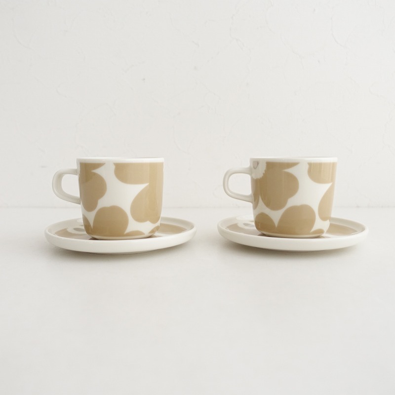【北歐】美品/定価1.3萬/マリメッコ*UNIKKO マグカップ＆プレートセット*コーヒーカップ＆ソーサー【陶器】(wa87-2406-31)【10H42】