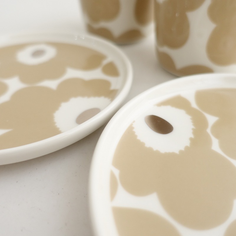 【北歐】美品/定価1.3萬/マリメッコ*UNIKKO マグカップ＆プレートセット*コーヒーカップ＆ソーサー【陶器】(wa87-2406-31)【10H42】