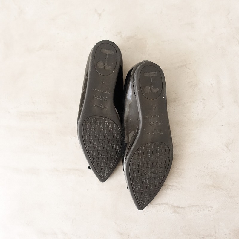  Repetto repetto * балетки 35/22* черный чёрный po Inte dotu туфли-лодочки pa палатка кожа лента обувь (ksh88-2408-173)[22I42a]