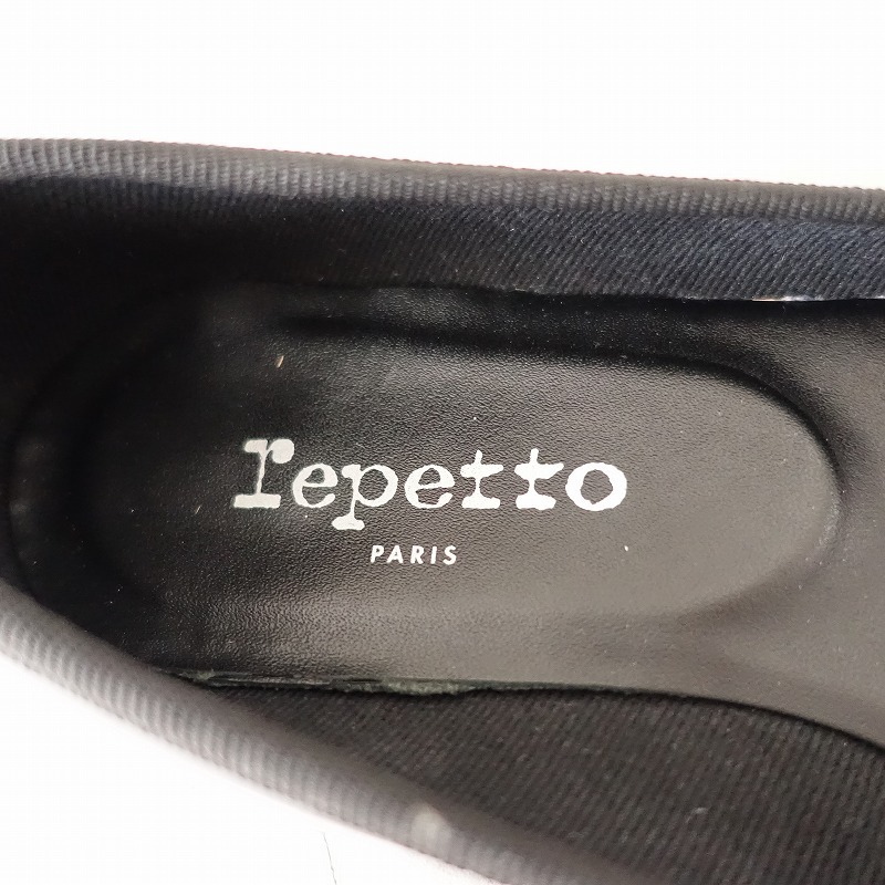  Repetto repetto * балетки 35/22* черный чёрный po Inte dotu туфли-лодочки pa палатка кожа лента обувь (ksh88-2408-173)[22I42a]