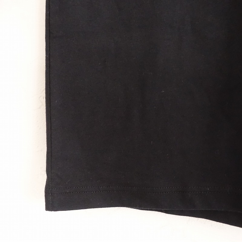 【美品】アニエスベー agnes b. *ハートプリントコットン半袖Tシャツ*1黒ブラックカットソーアニエスb.(33-2411-223)【90L42】