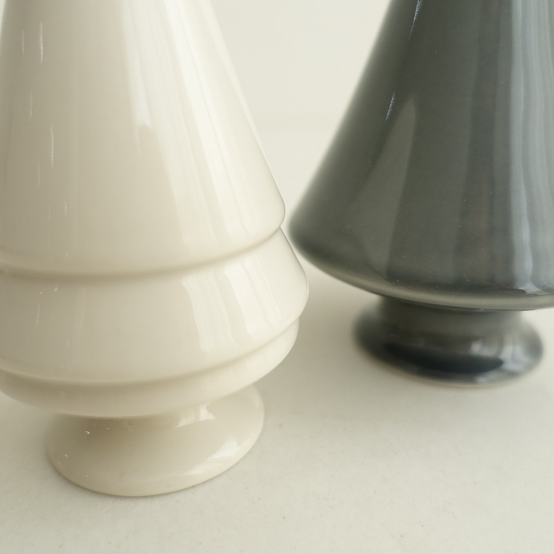 【北歐】Kahler ケーラー *avvento キャンドルホルダー S.M 2點(diǎn)セット*ホワイトグレーアヴェント【陶器】(wa84-2411-111)【91L42】
