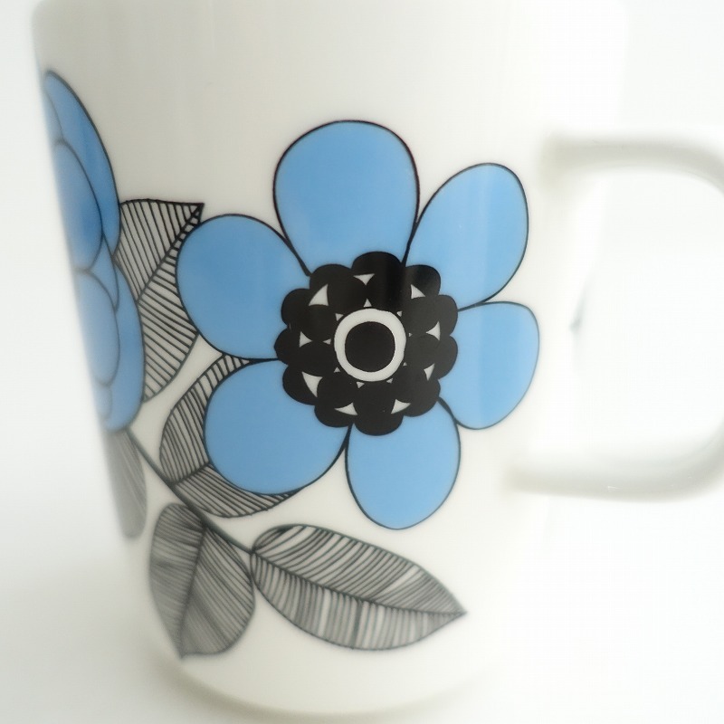 【北歐】マリメッコ marimekko *KESTIT ケスティト マグカップ*ブルーコップ食器キッチン【陶器】(wa23-2501-18)【30B52】