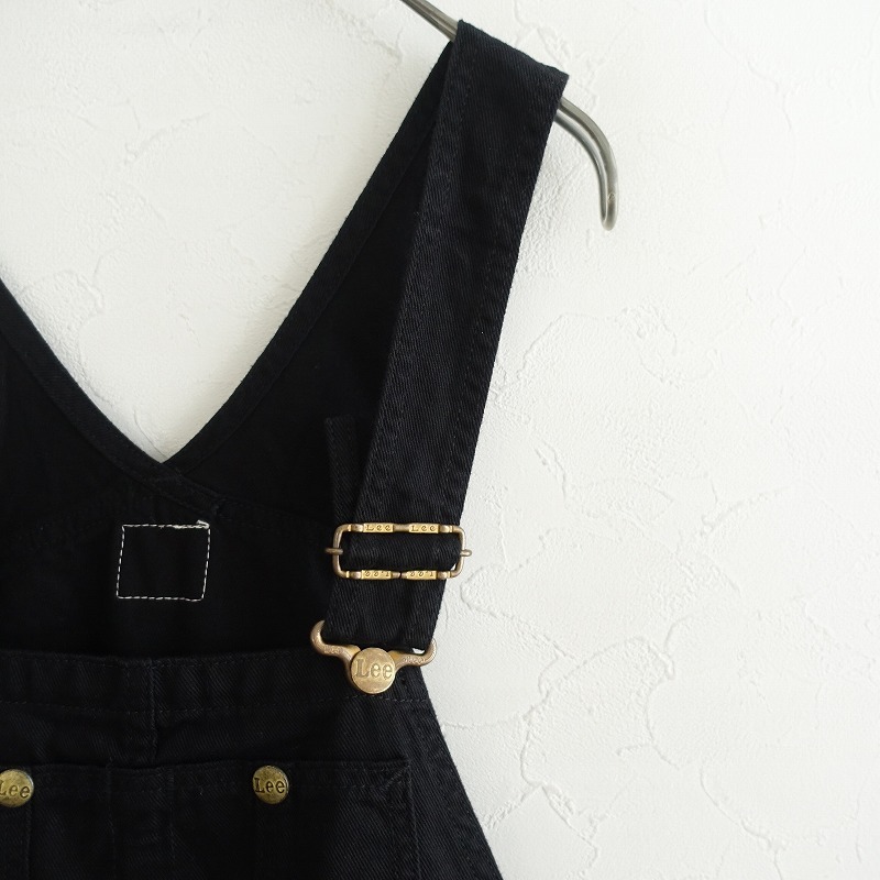【美品/定価1.6萬】リー LEE *TAPERED OVERALL コットンツイルオーバーオール*M綿黒サロペットパンツ(25-2503-382)【61D52】