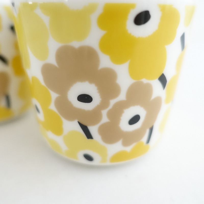 【北歐】日本限定色/マリメッコ marimekko *Pikkuinen Unikko ラテマグ 2個セット*食器コップ【陶器】(wa23-2503-76)【81D52】