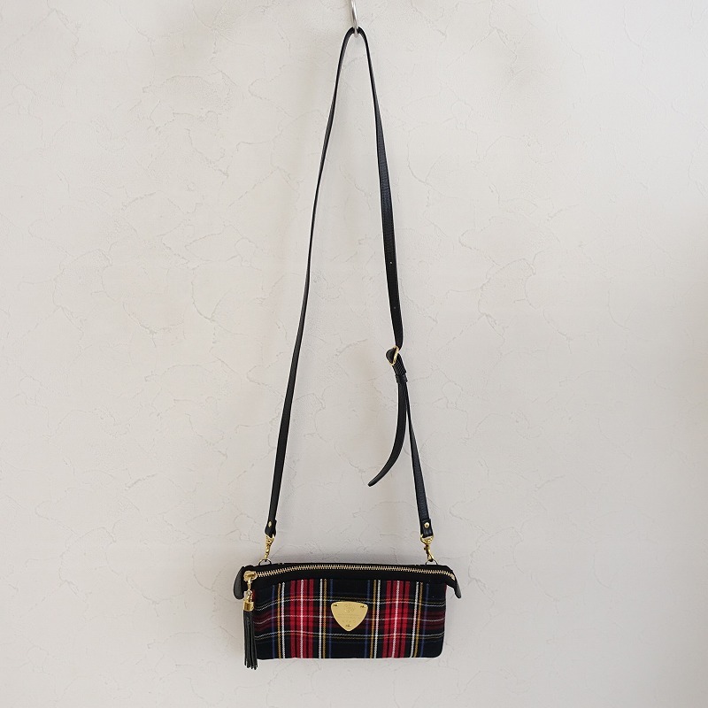 【美品/定価3萬】アタオ ATAO *お財(cái)布ポシェット ブーブーチェック*かばんショルダーバッグ0425(ba7-2504-20)【42D52】