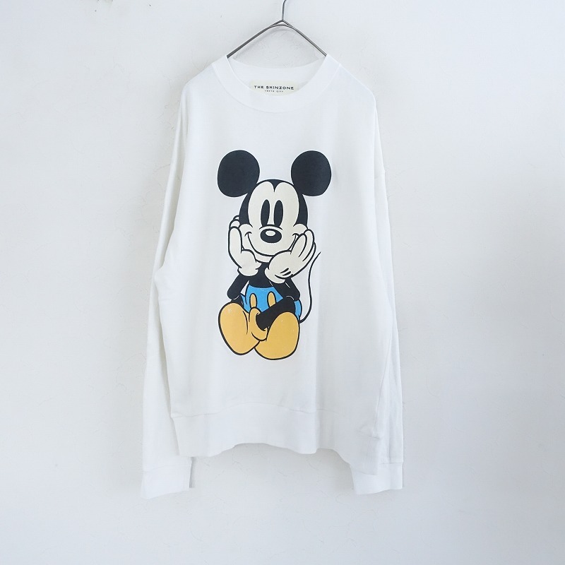 シンゾーン THE SHINZONE *DISNEY MICKYブルーパンツプリントSWEATプルオーバー*FO白里毛100th Anniversary(2-2503-152)【10D52】