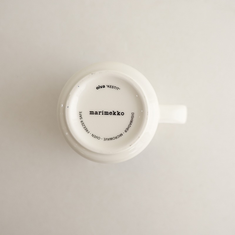 【北歐】美品/マリメッコ marimekko *KESTIT マグカップ ブルー*コップ花柄ケスティト【陶器】(wa84-2504-49)【80E52】