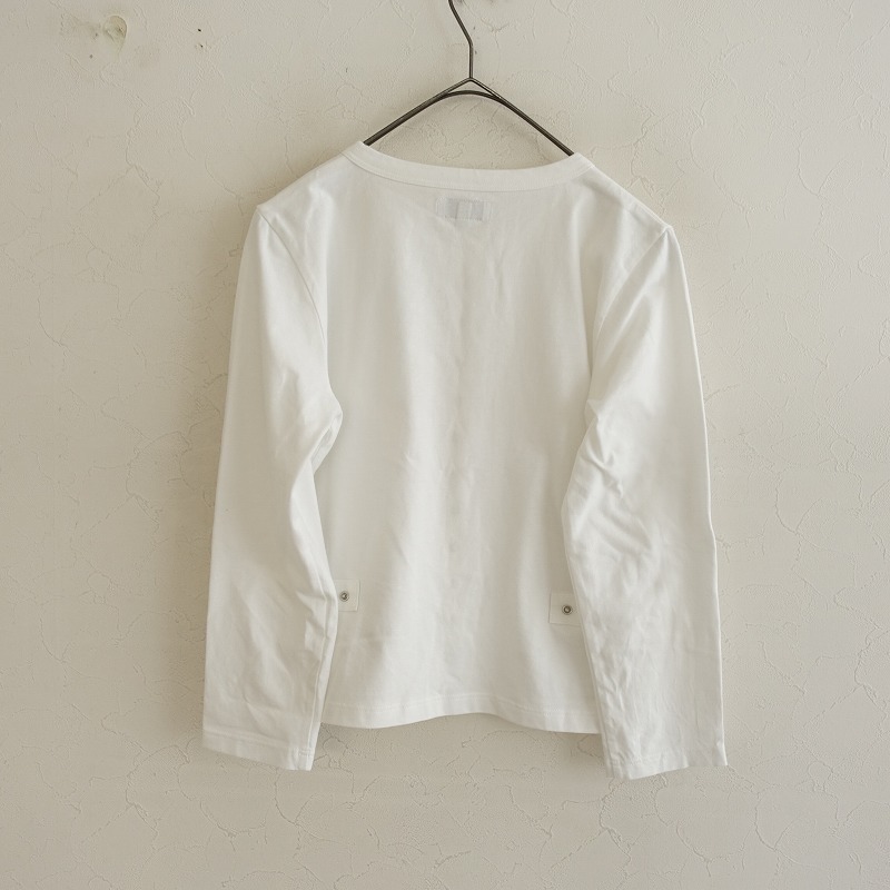 【2023AW/定価1.5萬(wàn)】アニエスベー agnes b. *カーディガンプレッション*2綿天竺ホワイト白羽織アニエスb.(25-2504-376)【01E52】