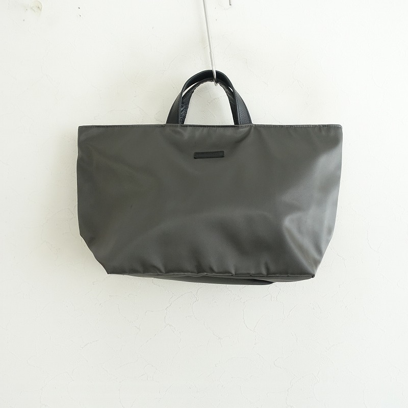 【定価2萬】アワーホームOURHOME *ナイロントートバッグ large*かばん手提げグレー0425(ba7-2504-196)【81E52】