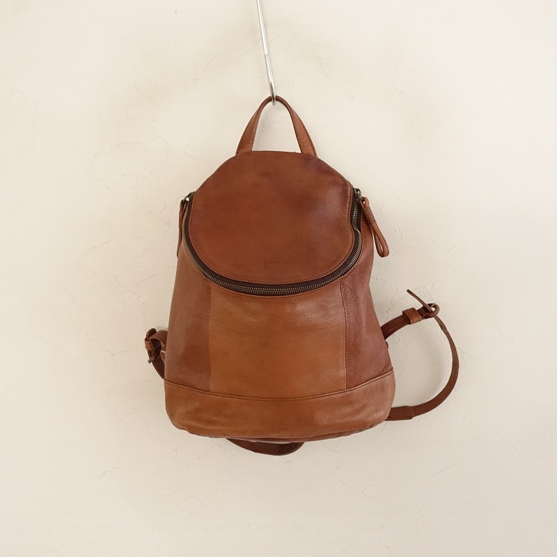 【定価5.0萬(wàn)】ゲンテン genten *ゴートヌメリュックサック*バックパック山羊革(ba11-2504-104)【91E52】