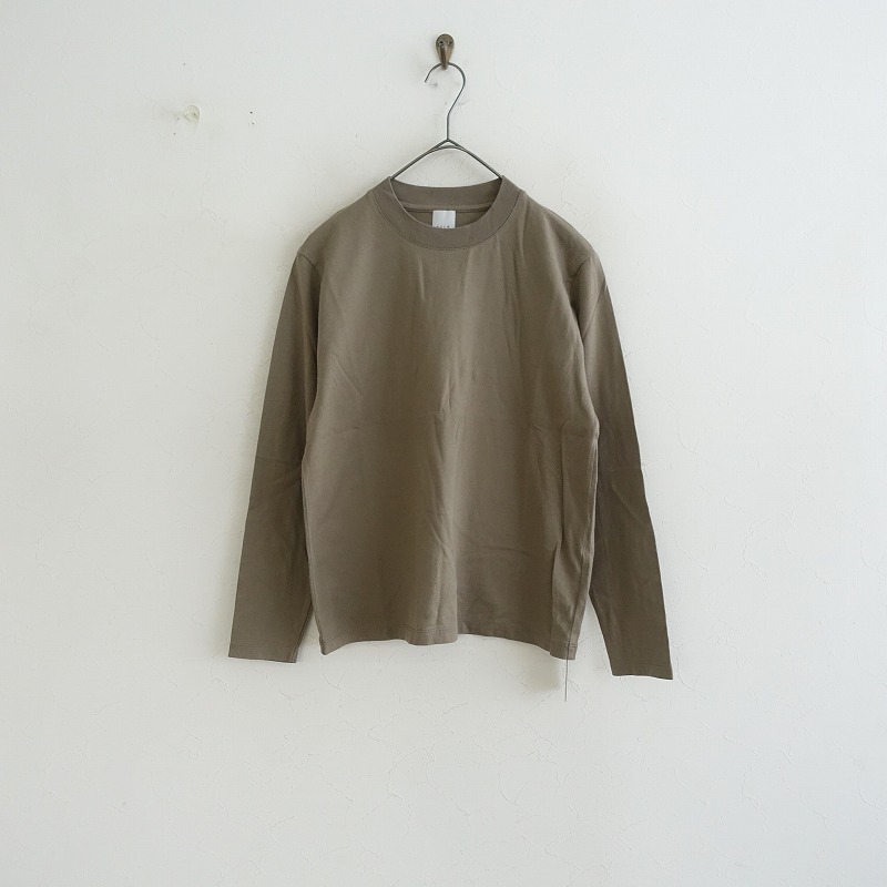 TANDEY 休日と詩 *サンサンロングスリーブ カットソー*コットン綿天竺カーキプルオーバーTシャツ(25-2505-54)【82E52】