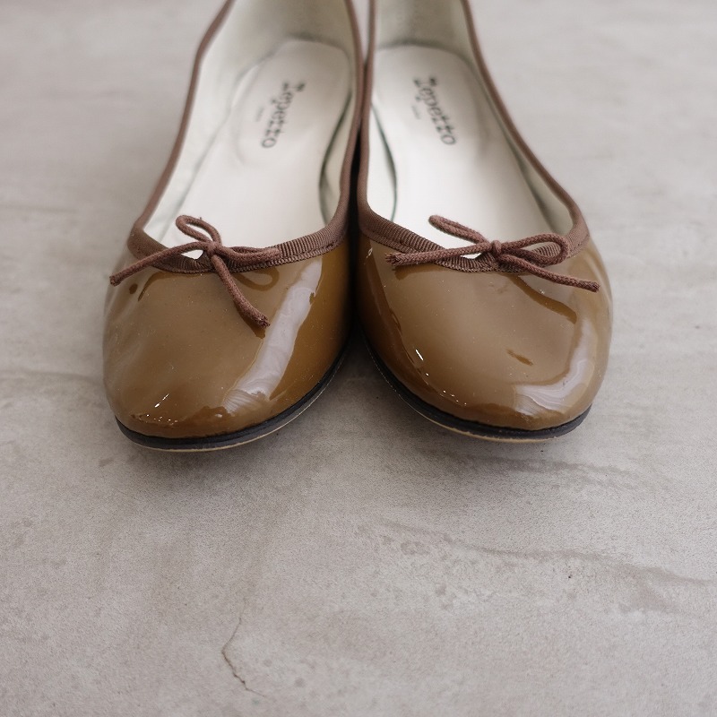  Repetto repetto * эмаль туфли-лодочки 39/24.5* Brown 0525(sh10-2505-23)[92E52]