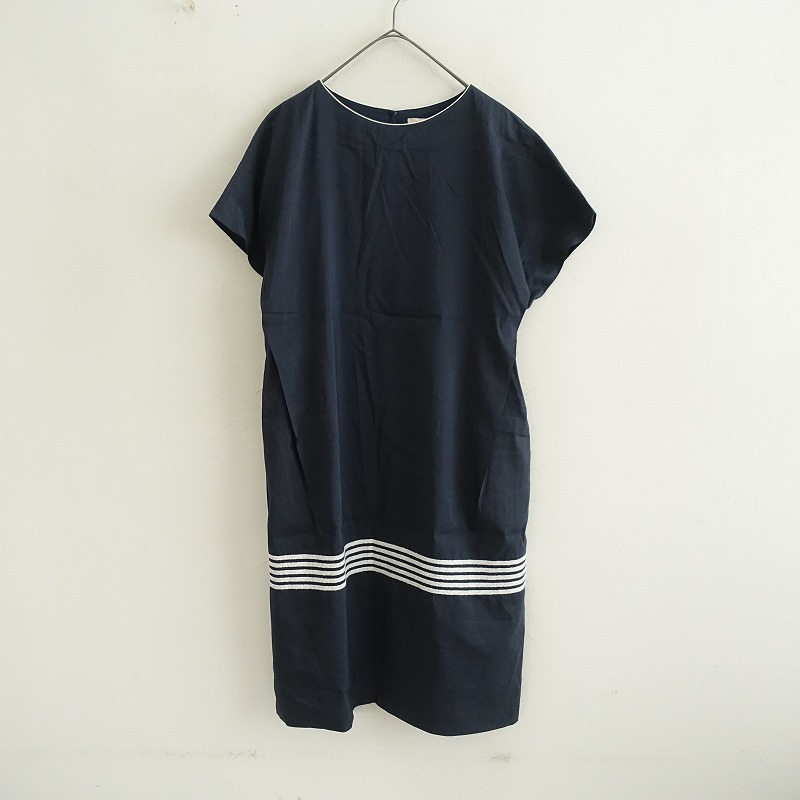 定価7.1萬(wàn)/ミナペルホネンガッレリア mina perhonen galleria *boulanger リネンシルクドレスワンピース*40(33-2505-2)【03E52】