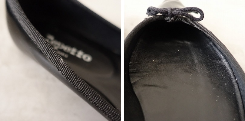  Repetto repetto * балетки 35/22* черный чёрный po Inte dotu туфли-лодочки pa палатка кожа лента обувь (ksh88-2408-173)[22I42a]