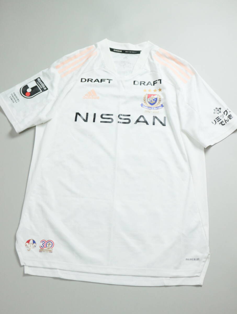 Z307/Adidas/アディダス/ゆうパケット対応/橫浜Fマリノス/仲川輝人/アウェイユニフォーム/2022/XOサイズ/レプリカ/美品/ホワイト