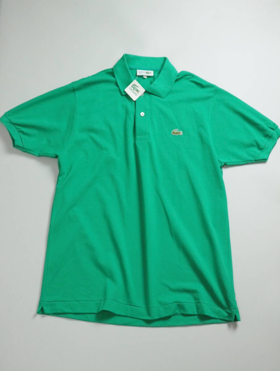 Z352/LACOSTE/ラコステ/新品 未使用/日本制/半袖ポロシャツ/PIQUE/ピケシャツ/メンズ/5サイズ/グリーン/ワンポイント/