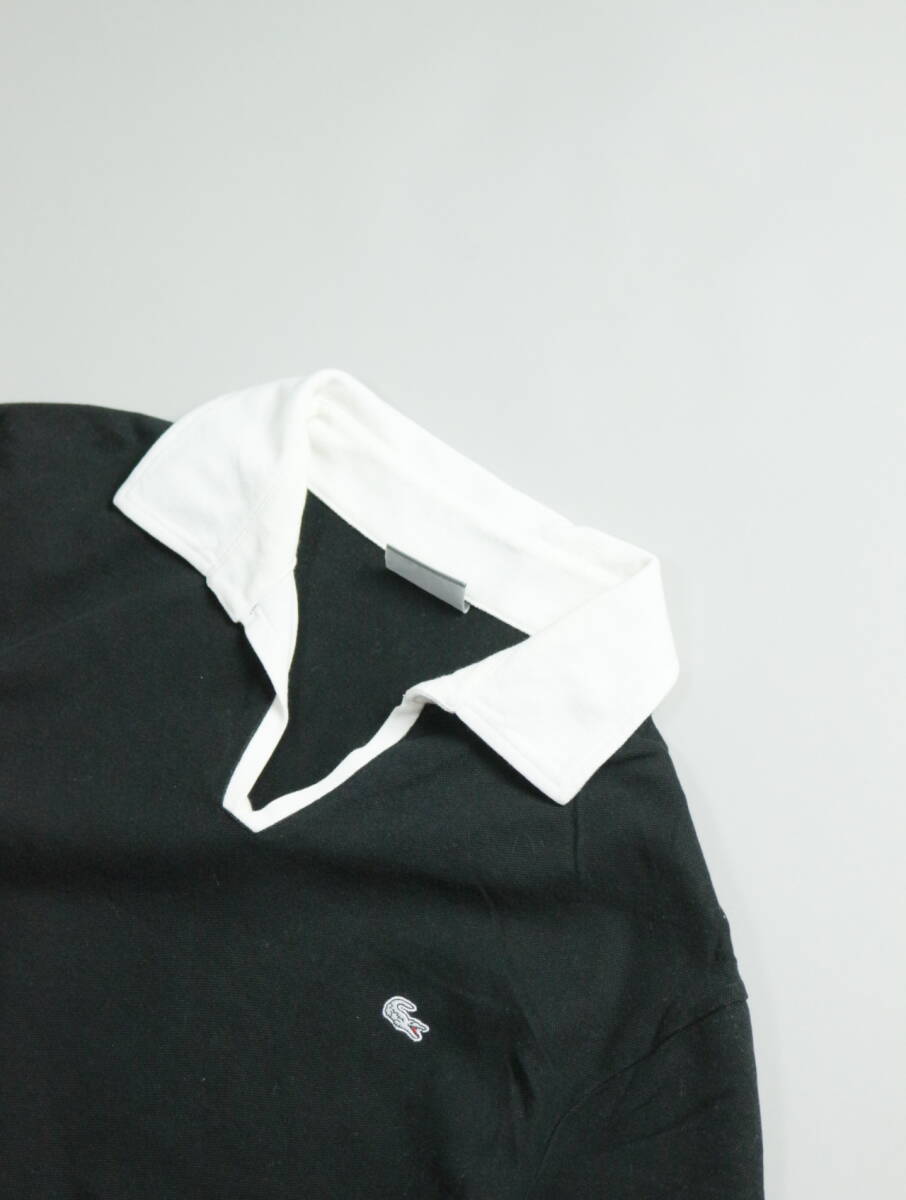Z373/LACOSTE/ラコステ/シルバーラコステ/ポロシャツ/ピケシャツ/PIQUE/プルオーバーシャツ/メンズ/4サイズ/ブラック/