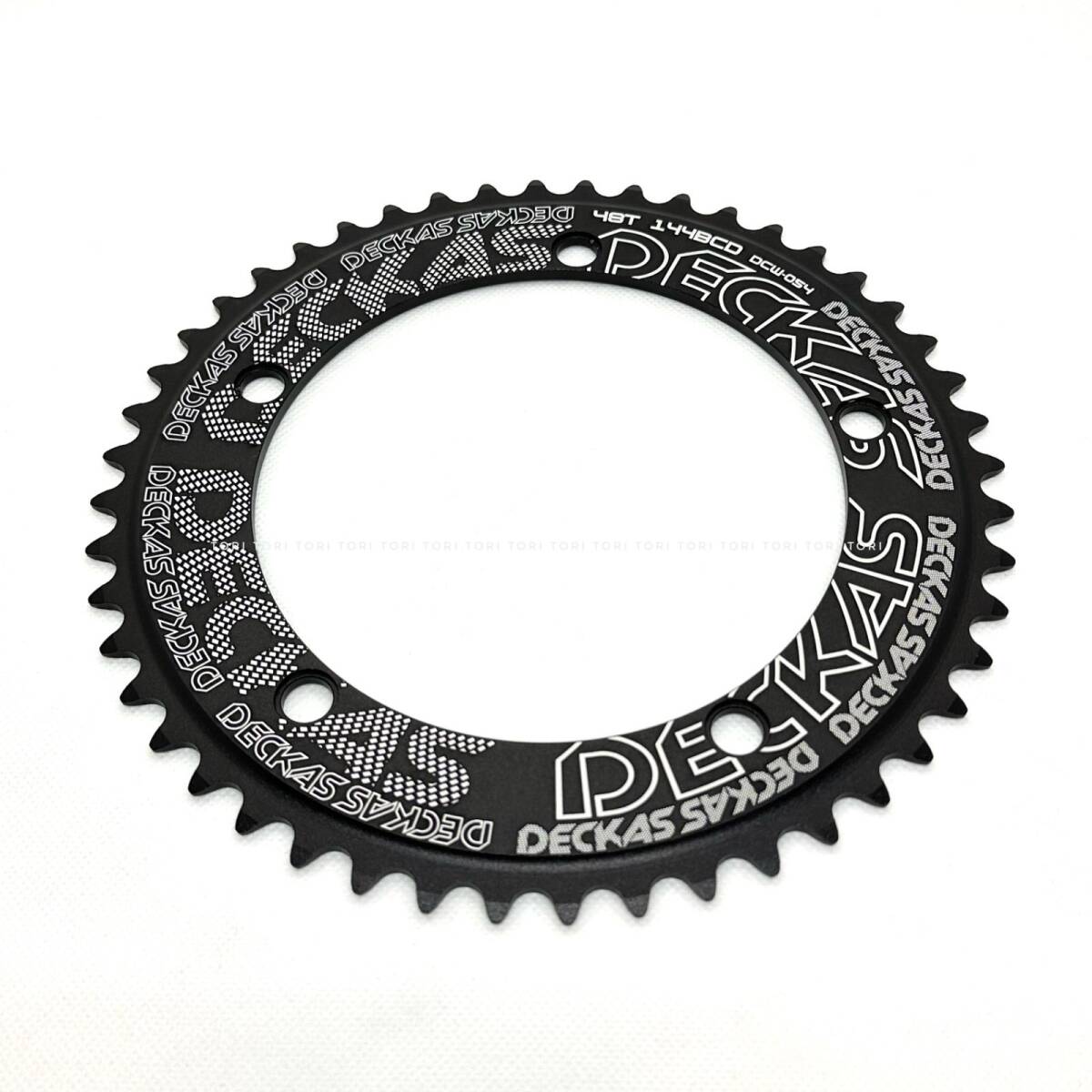 自転車 ピスト バイク 厚歯 シングル チェーンリング pcd144 48T カラー 黒 ブラック 144BCD 固定ギア 競輪 トラックレーサー