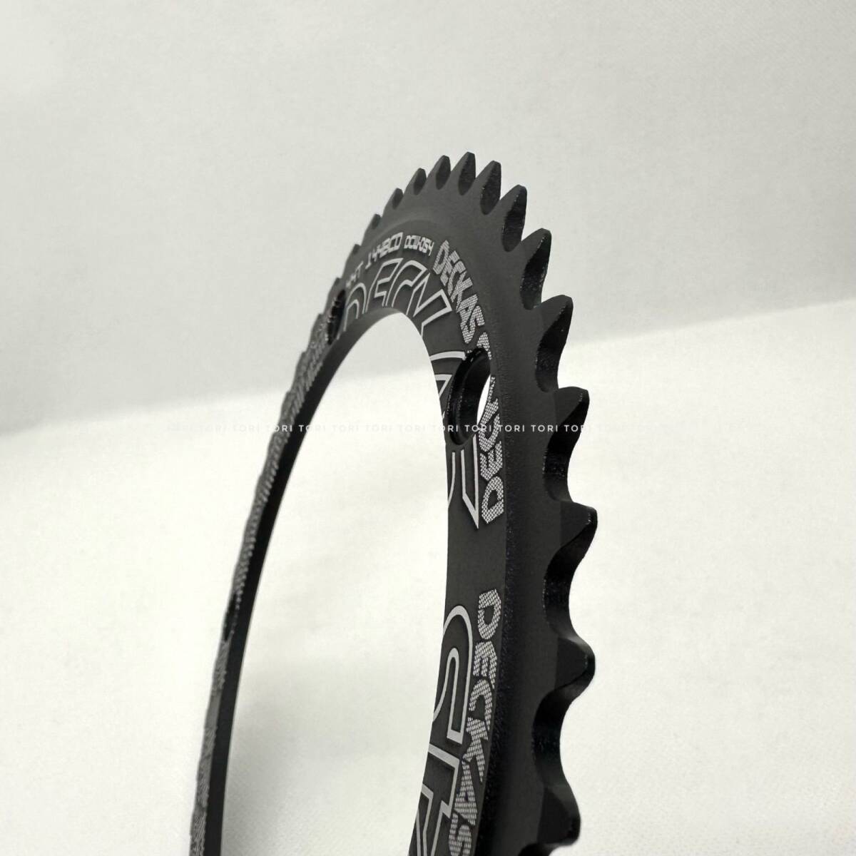 自転車 ピスト バイク 厚歯 シングル チェーンリング pcd144 44T カラー 黒 ブラック 144BCD 固定ギア 競輪 トラックレーサー
