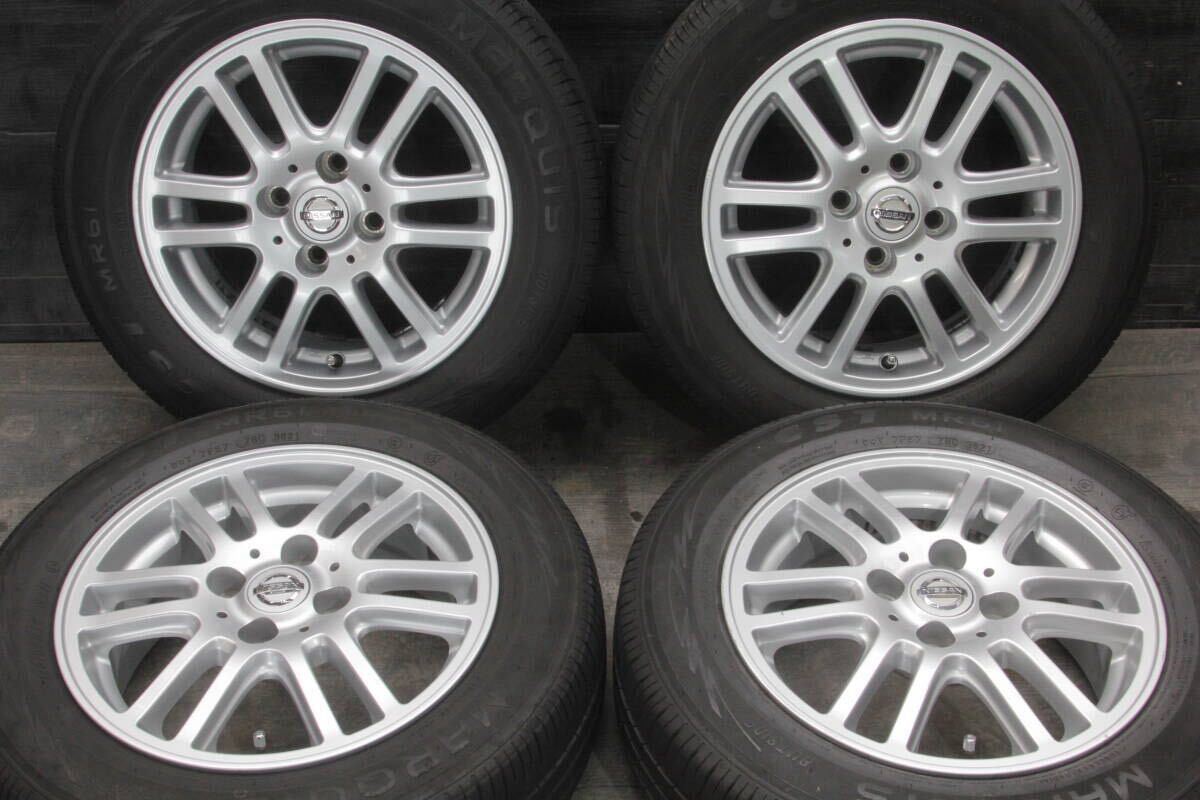 M2条件付送料無料 2021年製 ミゾあり 夏タイヤ 175/65R14×5.5J +40 4H PCD100 日産純正アルミ 4本セット キューブノートサニー_画像1