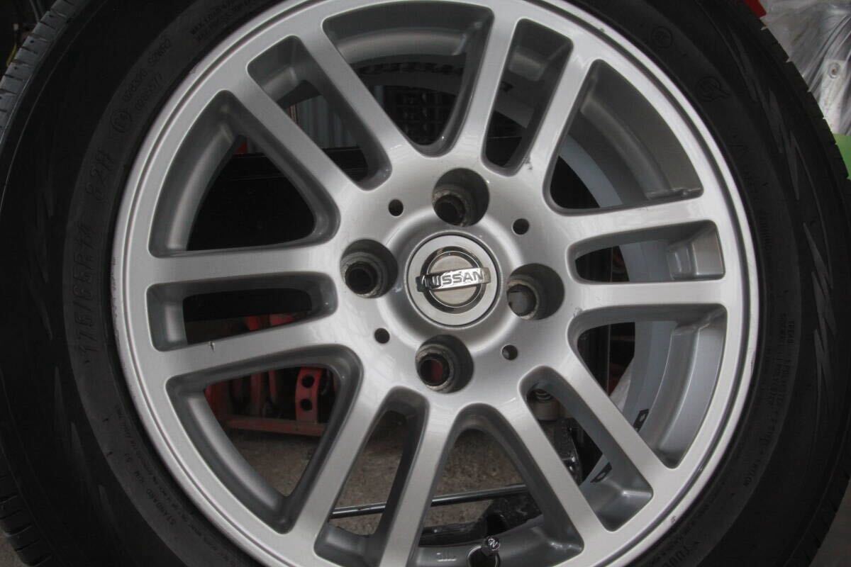 M2条件付送料無料 2021年製 ミゾあり 夏タイヤ 175/65R14×5.5J +40 4H PCD100 日産純正アルミ 4本セット キューブノートサニー_画像4