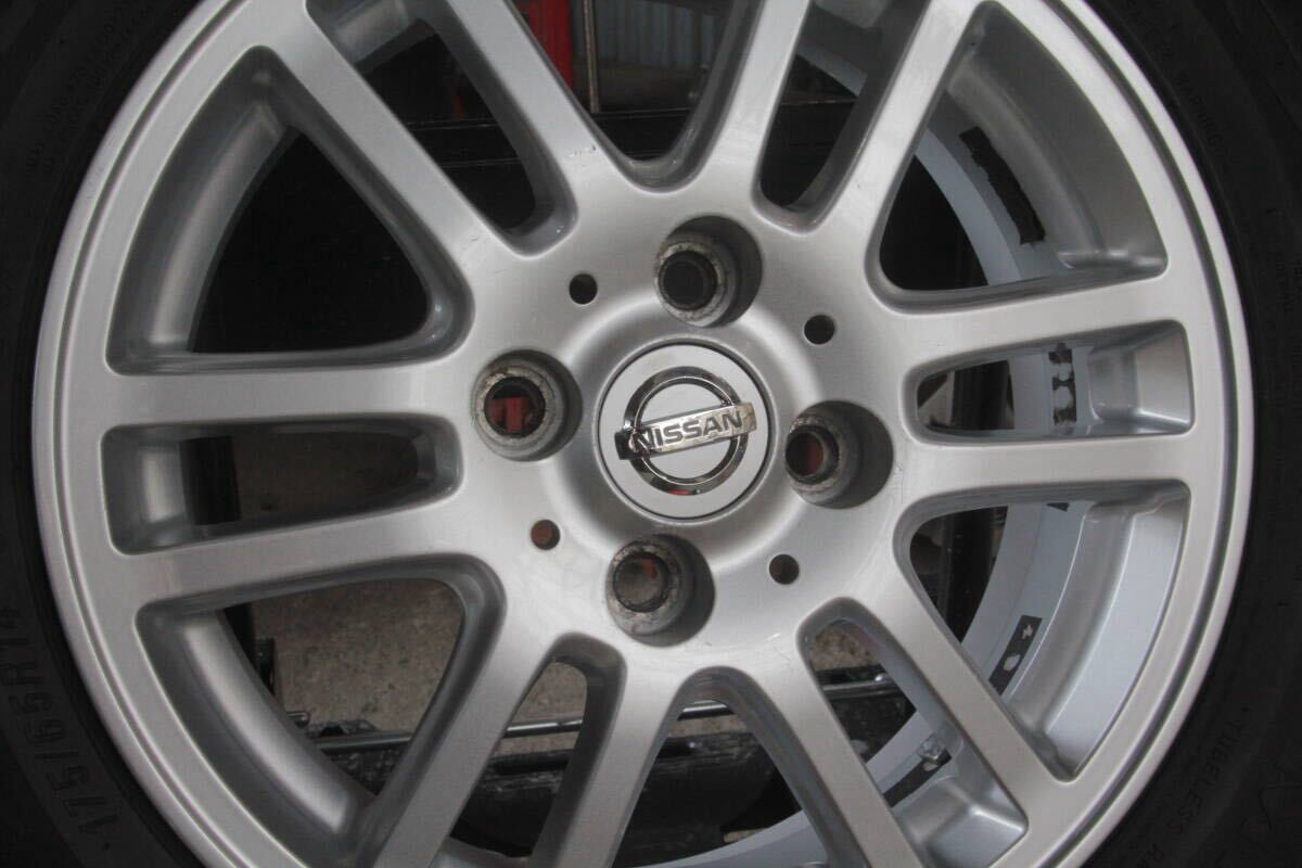 M2条件付送料無料 2021年製 ミゾあり 夏タイヤ 175/65R14×5.5J +40 4H PCD100 日産純正アルミ 4本セット キューブノートサニー_画像5