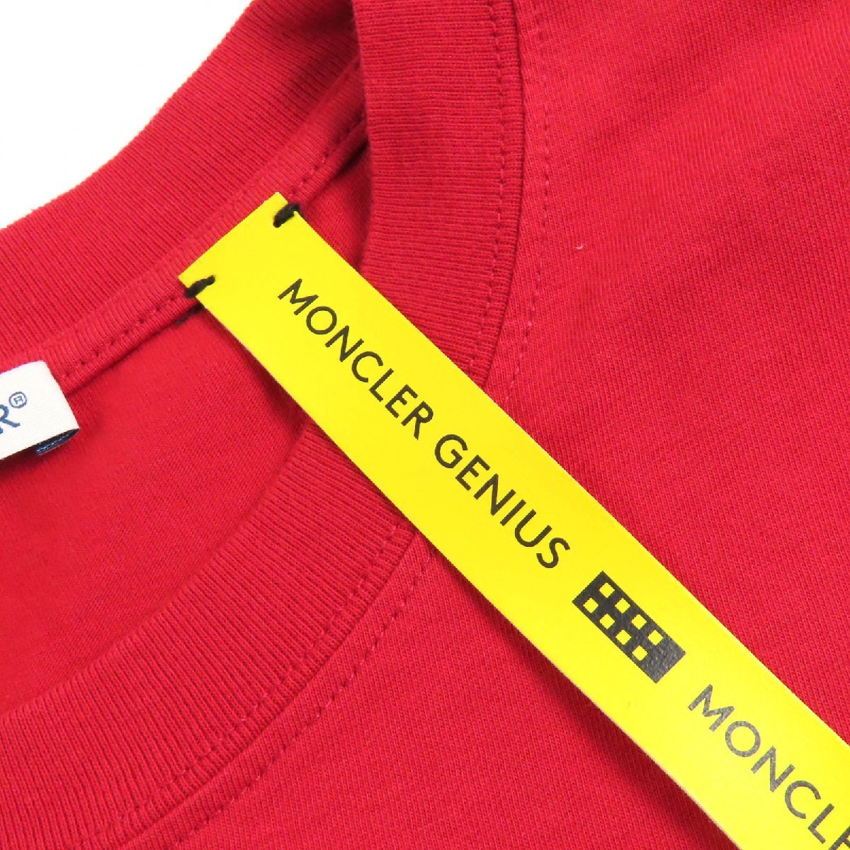 未使用品△MONCLER GENIUS 7 FRAGMENT モンクレール ジーニアス 7 フラグメント 22AW コットン ロゴ クルーネック 半袖Ｔシャツ S 正規(guī)品