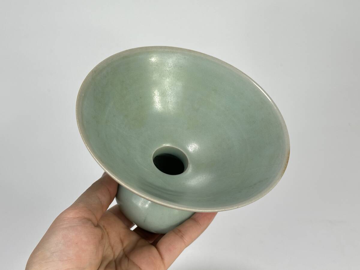 人気ブランドバ40代 壺 青磁唾壺 龍泉窯 中国美術 LM3SX 時代物 高麗青磁 古物 唐物 宋