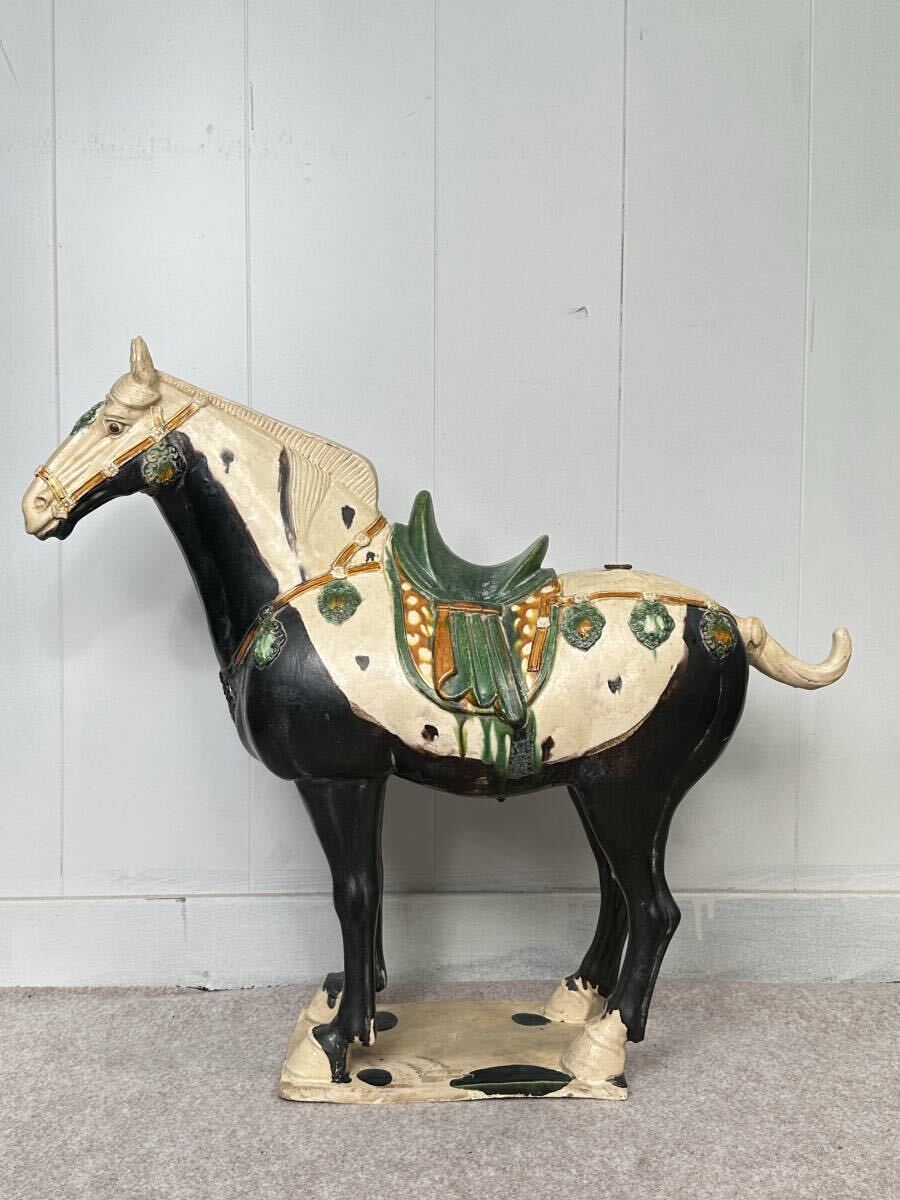 値引 倣唐三彩 UM7-4中国美術 馬 (施釉陶)|売買され 時代 唐物 置物 唐