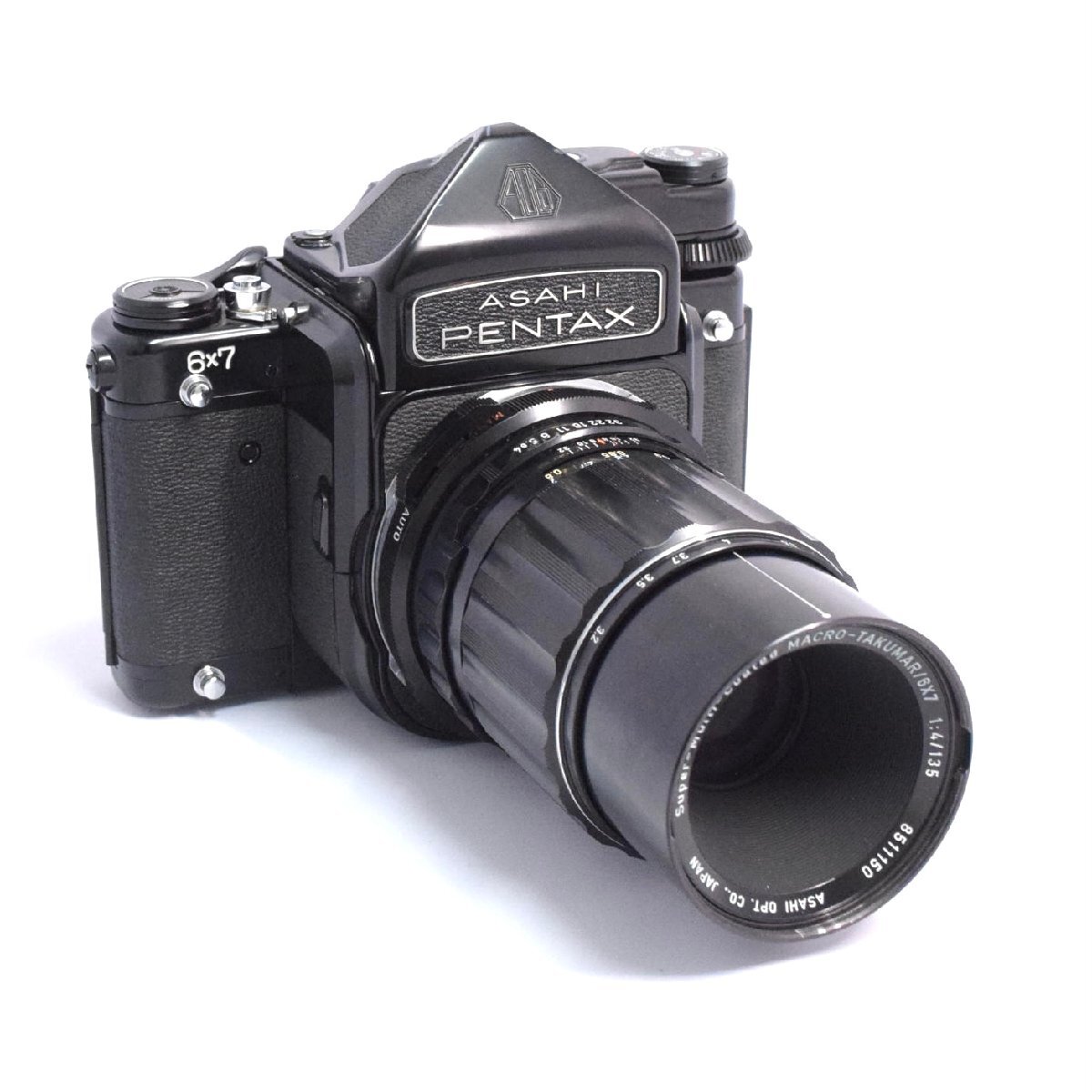 (5-4426)ASAHI PENTAX 6X7 MACRO-TAKUMAR 6X7 135mm F4 ペンタックス フィルムカメラ 簡(jiǎn)易動(dòng)作確認(rèn)済【緑和堂】
