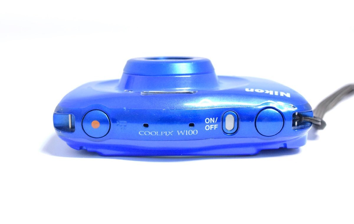 (1-14832)Nikon『COOLPIX W100』コンパクト デジタル 親子カメラ ニコン デジカメ 青 付屬品多數(shù) 通電確認済【緑和堂】