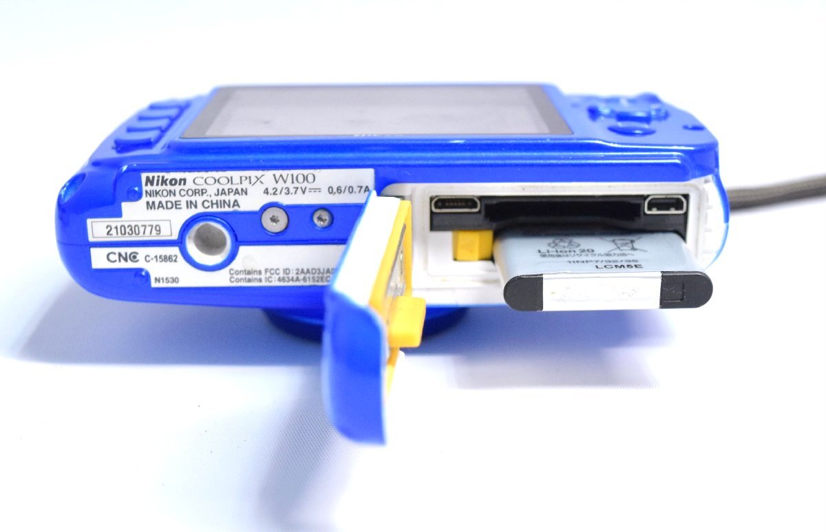 (1-14832)Nikon『COOLPIX W100』コンパクト デジタル 親子カメラ ニコン デジカメ 青 付屬品多數(shù) 通電確認済【緑和堂】
