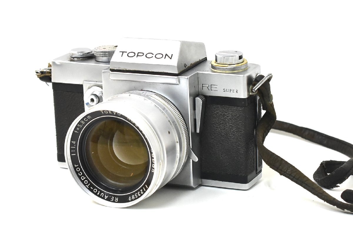 (1-2004)TOPCON RE SUPER(本體) Auto-Topcor58mmF1.4（レンズ）動(dòng)作未確認(rèn) Tokyo Kogaku トプコン ボディ 東京光學(xué) 一眼レフ【緑和堂】