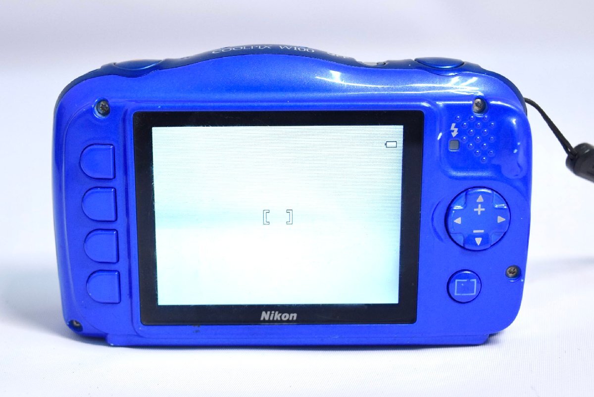 (1-14832)Nikon『COOLPIX W100』コンパクト デジタル 親子カメラ ニコン デジカメ 青 付屬品多數(shù) 通電確認済【緑和堂】