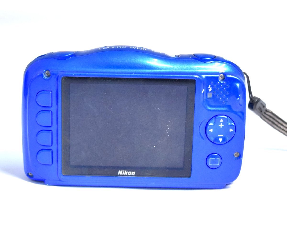 (1-14832)Nikon『COOLPIX W100』コンパクト デジタル 親子カメラ ニコン デジカメ 青 付屬品多數(shù) 通電確認済【緑和堂】