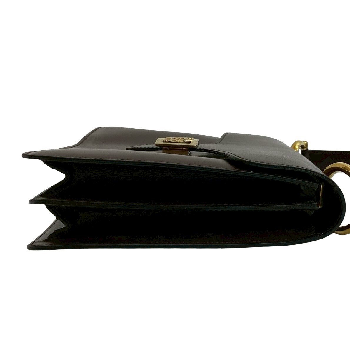 極 美品 CELINE セリーヌ ヴィンテージ 馬車金具 ホースキャリッジ ロゴ レザー 本革 ハンドバッグ ミニ トートバッグ ブラウン 41815