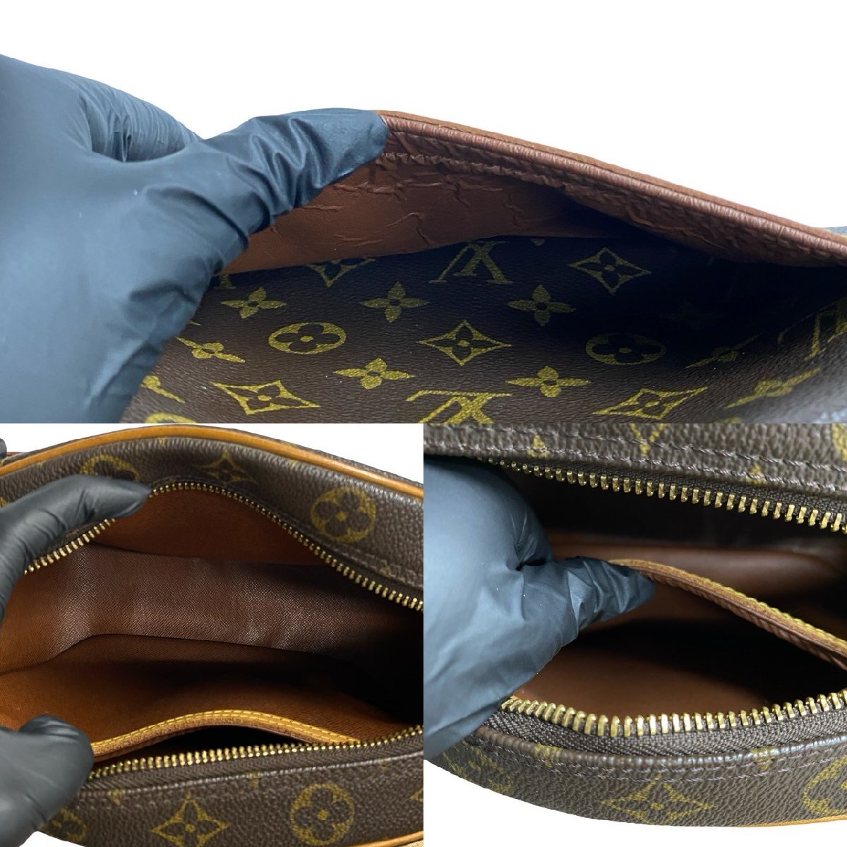 極 美品 LOUIS VUITTON ルイヴィトン ブロワ モノグラム レザー ミニ ショルダーバッグ ポシェット サコッシュ ブラウン 茶 08661_画像9
